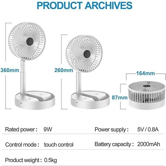 Portable USB Fan – Mini, Handheld, Rechargeable