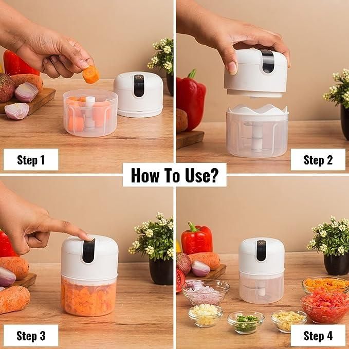USB Mini Electric Chopper – Compact Food Processor for Kitchen