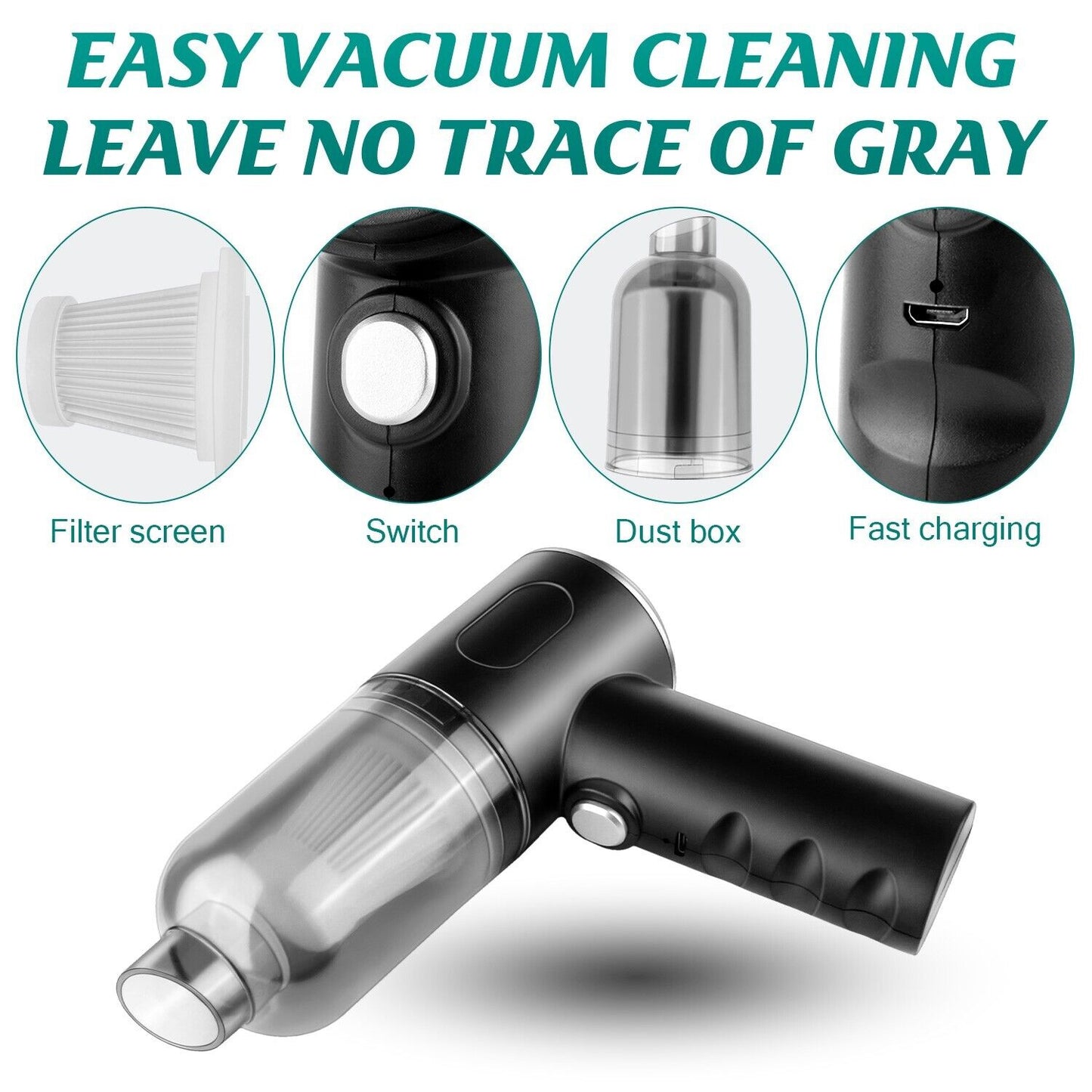 2-in-1 Cordless Air Duster & Vacuum Cleaner – High-Speed, Rechargeable & Eco-Friendly
