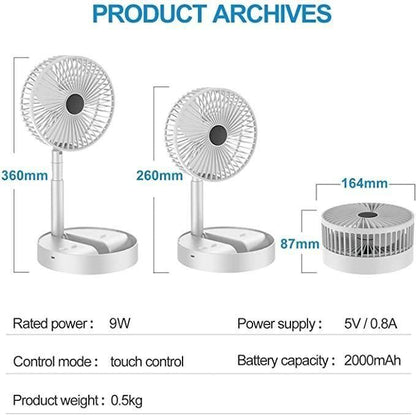 Portable USB Fan – Mini, Handheld, Rechargeable