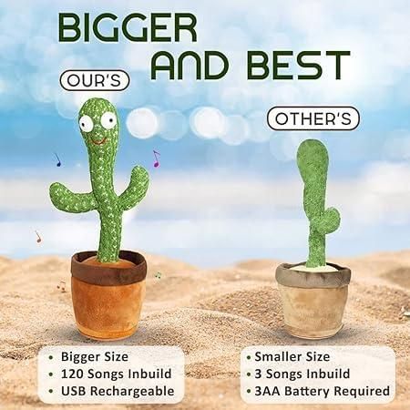 LED Musical Dancing Cactus Mimicking Toy