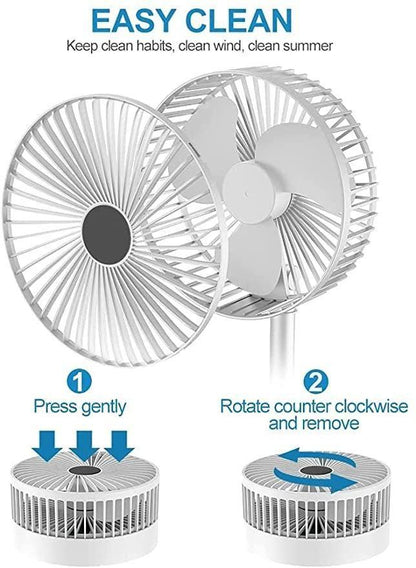 Portable USB Fan – Mini, Handheld, Rechargeable