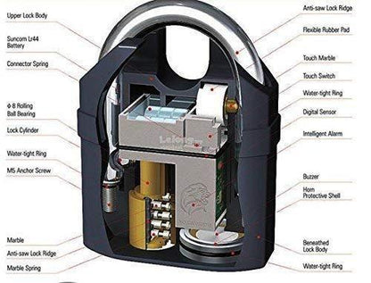 Motion Sensor Security Padlock with Built-in Siren Alarm