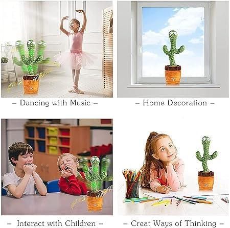 LED Musical Dancing Cactus Mimicking Toy