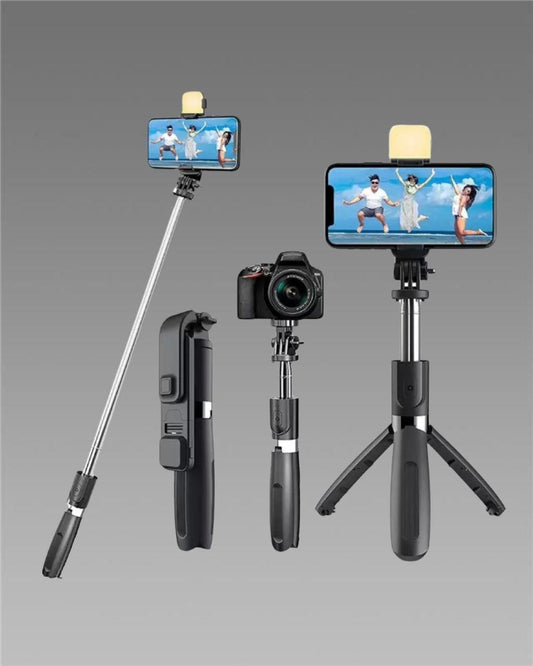 Bluetooth Selfie Stick Tripod – Extendable, 3-in-1 Design