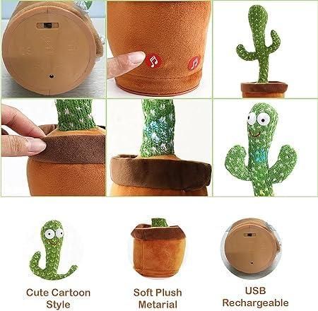 LED Musical Dancing Cactus Mimicking Toy