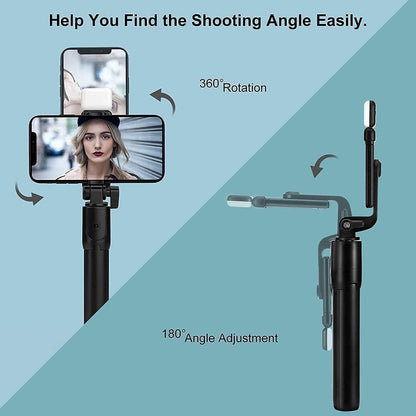 Bluetooth Selfie Stick Tripod – Extendable, 3-in-1 Design