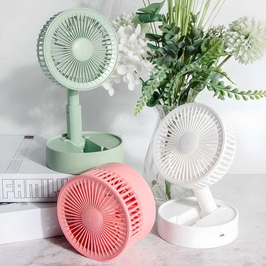 Portable USB Fan – Mini, Handheld, Rechargeable